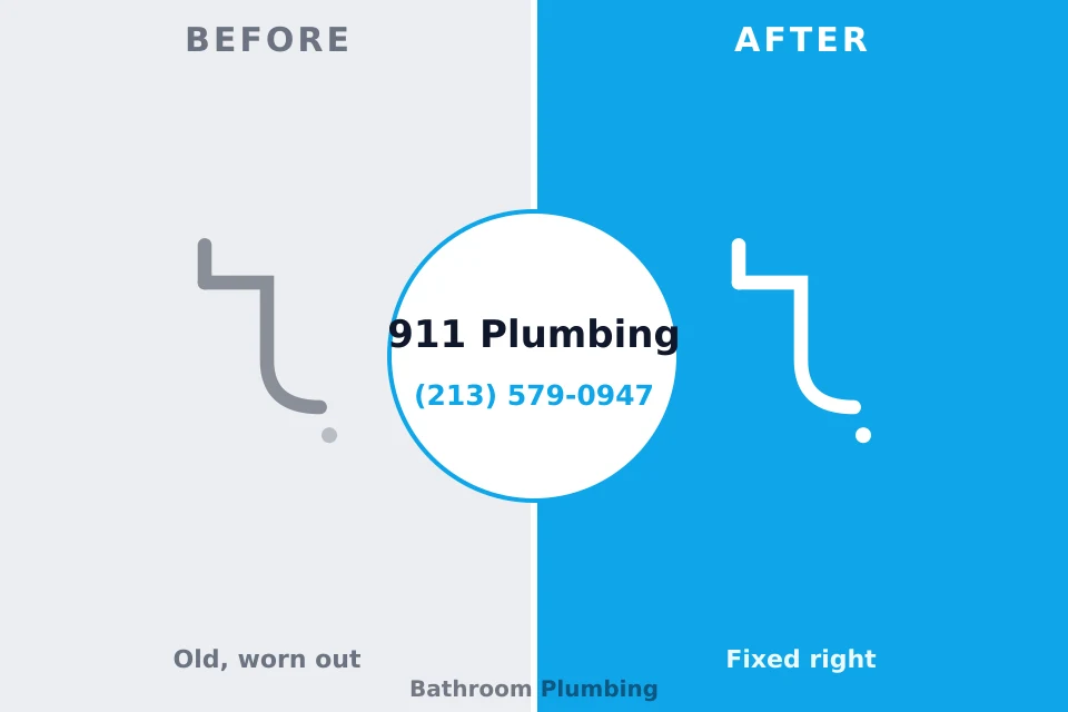 Before and after: plumbing repair Central Square, NY
